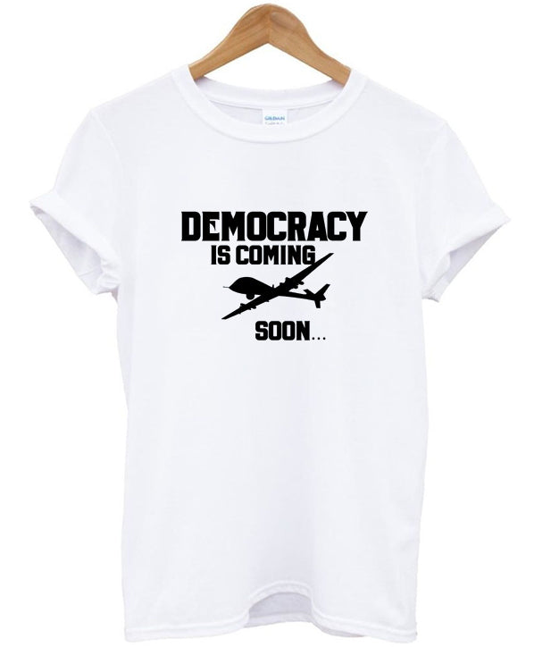 democracy is coming soon t-shirt Hoodie, Sweatshirt | PureTeeCo.com