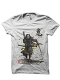 Demon Samurai Half Sleeve White T-Shirt Hoodie, Sweatshirt | PureTeeCo.com