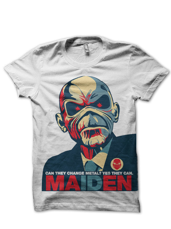 Iron Maiden Eddie White T-Shirt Hoodie, Sweatshirt | PureTeeCo.com