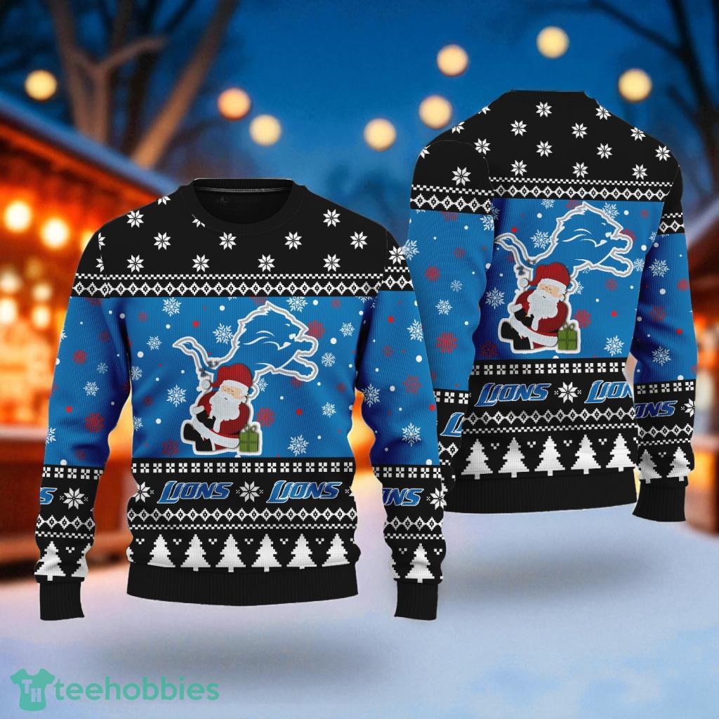 Detroit Lions Santa Ugly Sweater Christmas
