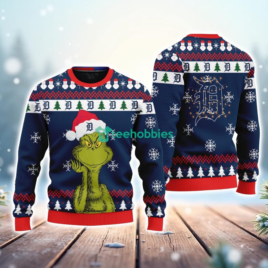 Detroit Tigers MLB The Grinch Funny Merry Christmas Ugly Sweater 3D New Trend