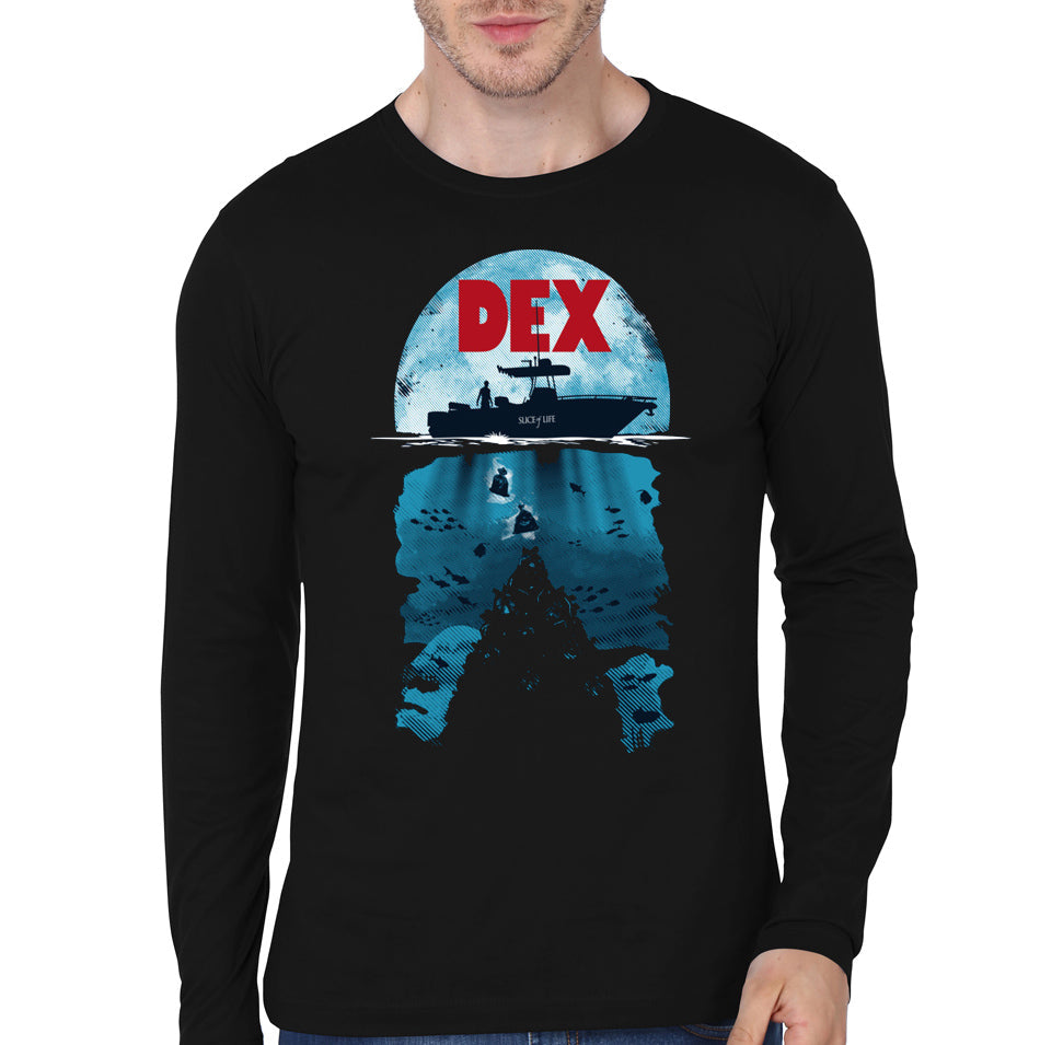 Dexter Black Full Sleeve Tee Hoodie, Sweatshirt | PureTeeCo.com