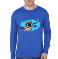 Dexter Navy Blue Full Sleeve Tee Hoodie, Sweatshirt | PureTeeCo.com