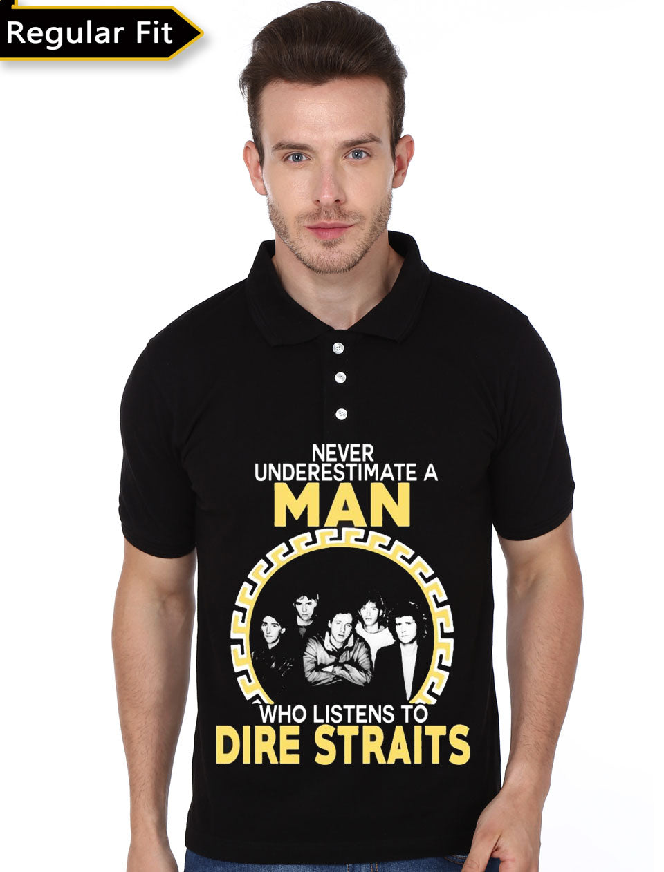 Dire Straits Black Polo T-Shirt Hoodie, Sweatshirt | PureTeeCo.com