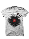 Disc Hole White Tee Hoodie, Sweatshirt | PureTeeCo.com