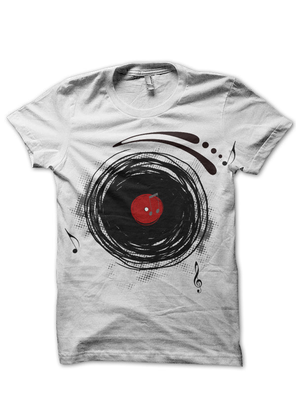 Disc Hole White Tee Hoodie, Sweatshirt | PureTeeCo.com