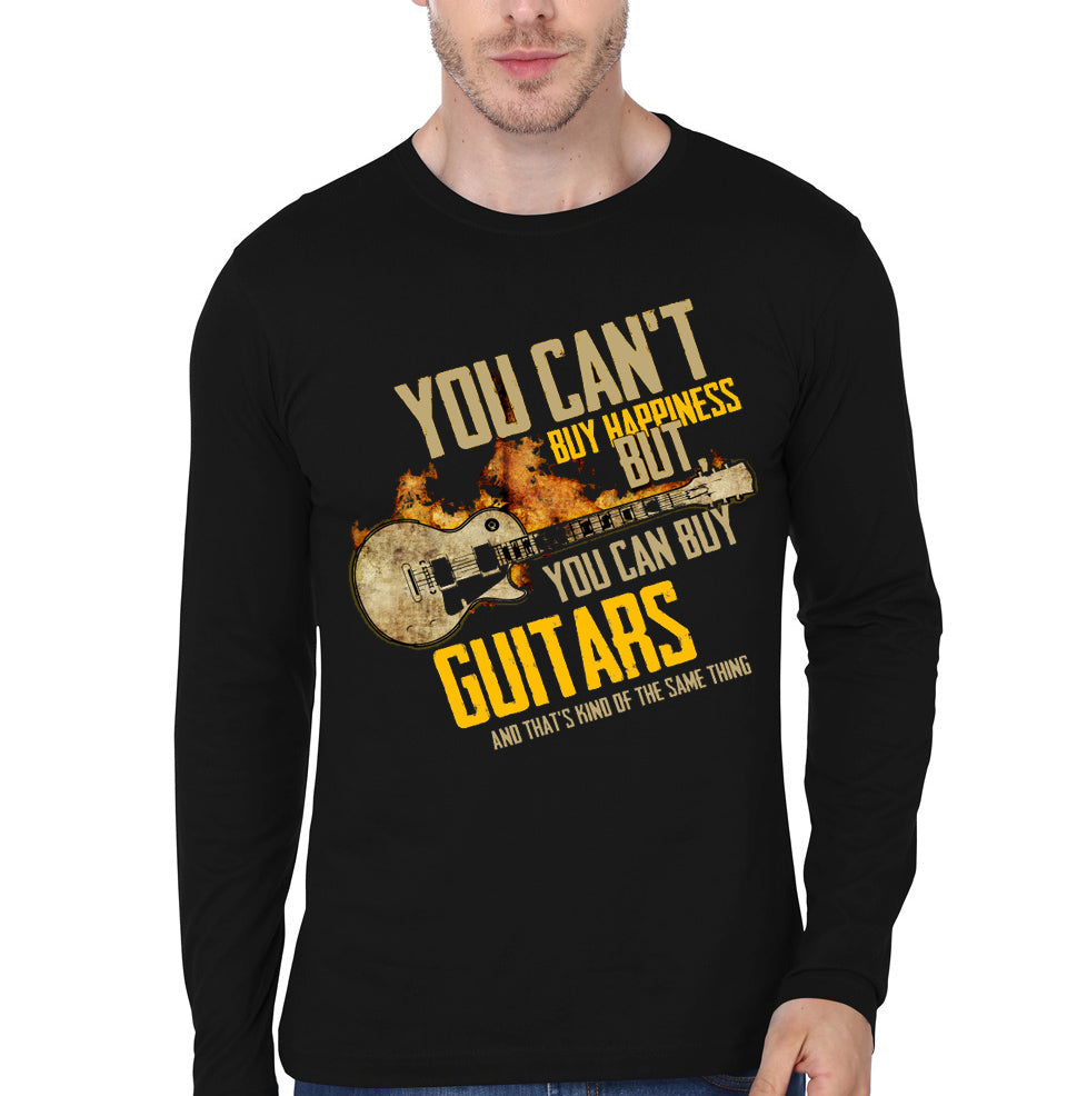 You Canâ€™t Buy Happiness But You Can Buy Guitars Black T-Shirt Hoodie, Sweatshirt | PureTeeCo.com