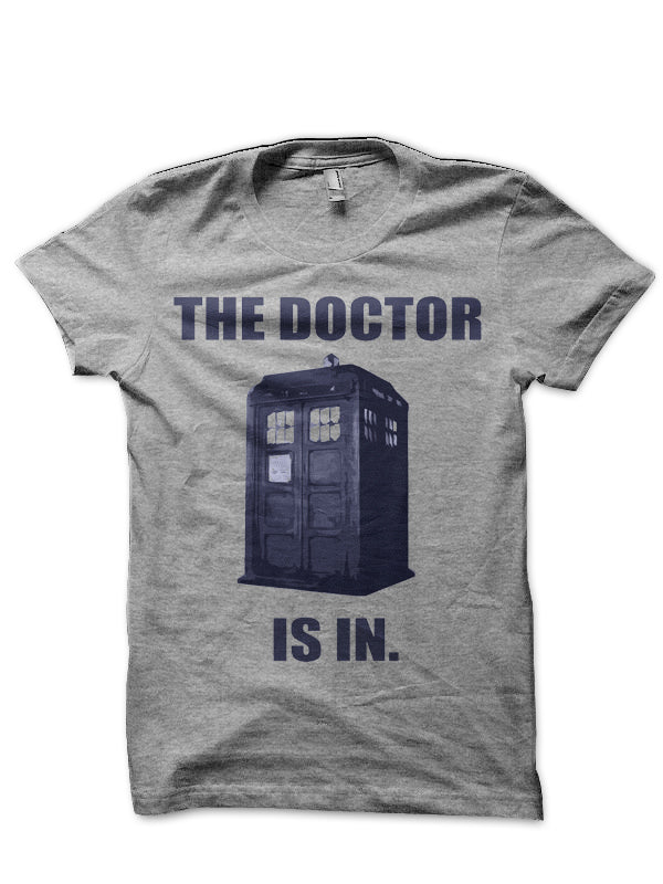 The Doctor IS In Grey Melange T-Shirt Hoodie, Sweatshirt | PureTeeCo.com