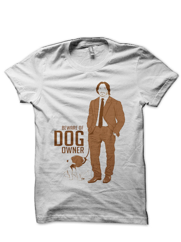 Beware of Dog Owner White T-Shirt Hoodie, Sweatshirt | PureTeeCo.com