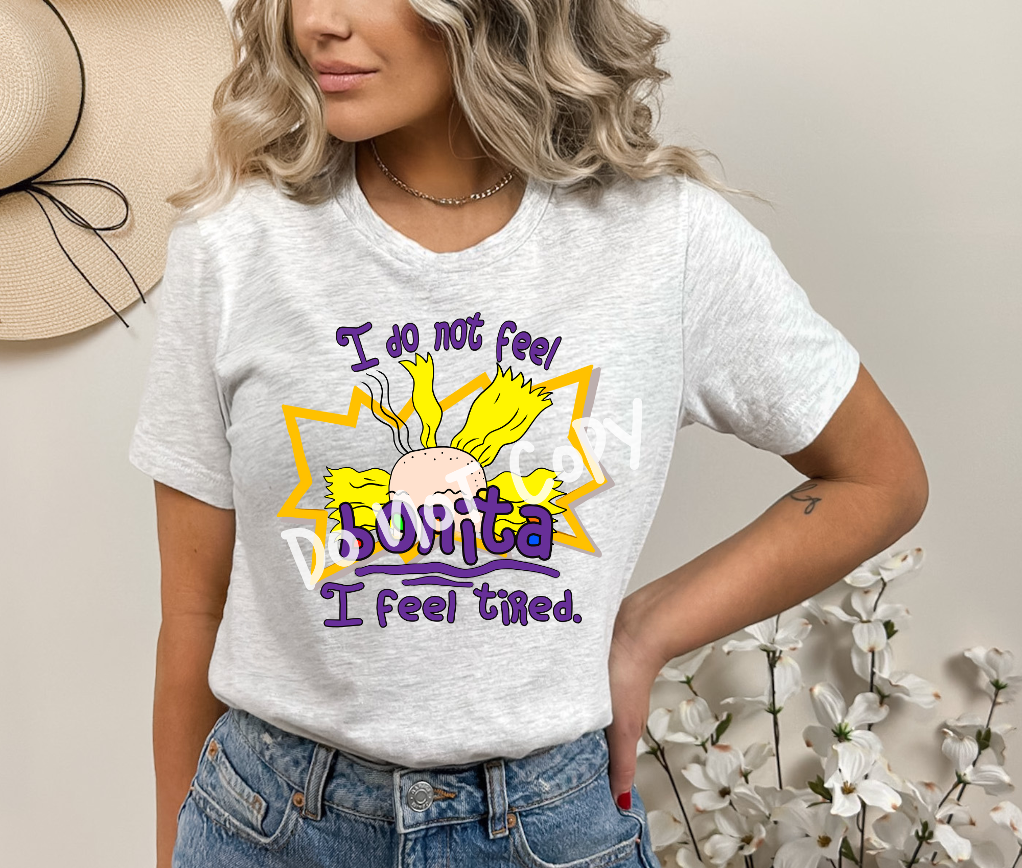I Do Not Feel Bonita I Feel Tired Tee Hoodie, Sweatshirt | PureTeeCo.com (Image 1)