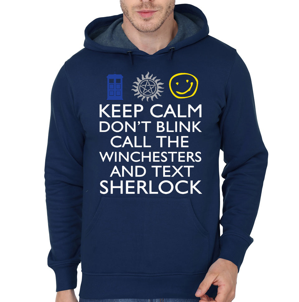 Donâ€™t Blink Navy Blue Hoodie T-Shirts, Sweatshirt | PureTeeCo.com