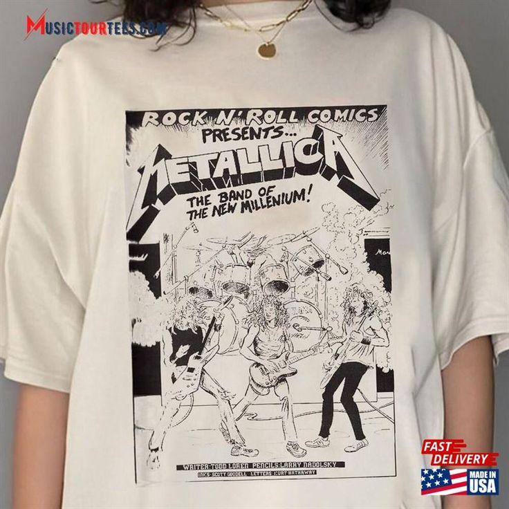Metallica World Tour 2023 Shirt, Rock Band Graphic Hoodie, Sweatshirt | PureTeeCo.com (Image 1)