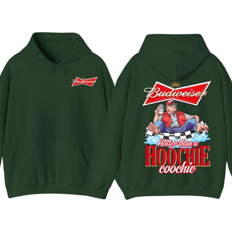 Budweiserr, Beer, Budweiser Hotter than a Hoochie Coochie Beer 2 Sides Hoodie, For Men, For Women T-Shirts,... (Image 8)