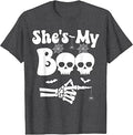 Boo Skeleton Couples Matching Couple Halloween Unisex T-shirt, Sweatshirt, Hoodie (1)