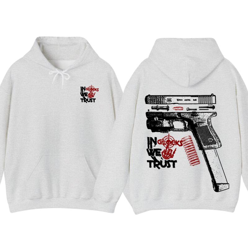 In Glock We Trust Bone Hand Halloween 2 Side Hoodie,Glock Halloween Hoodie,Bone Hand Halloween Glock Shirt, For... (Image 3)