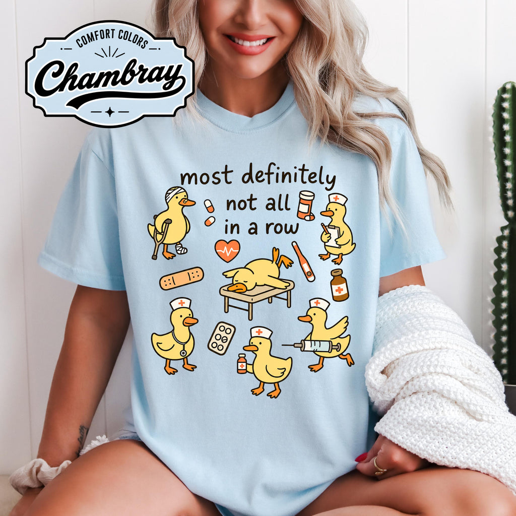 Nurse Ducks Row Comfort Colors Nursing Tee Nurse Life Chaos Team Appreciation Rn Lpn Nurse (2)