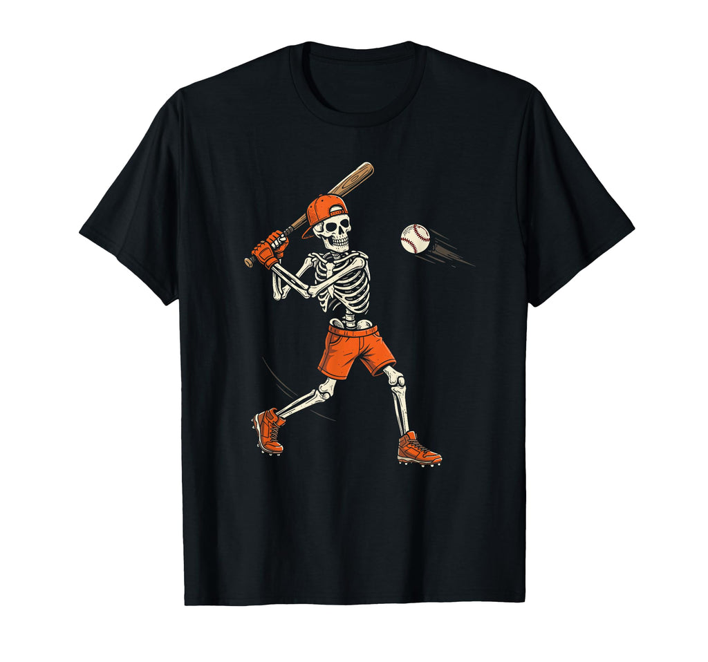 Halloween Skeleton Baseball Player Unisex T-shirt, Sweatshirt, Hoodie (1)