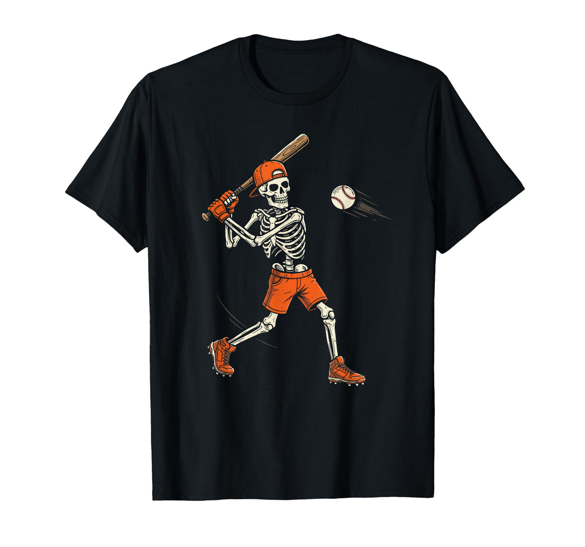 Halloween Skeleton Baseball Player Unisex T-shirt, Sweatshirt, Hoodie (1)