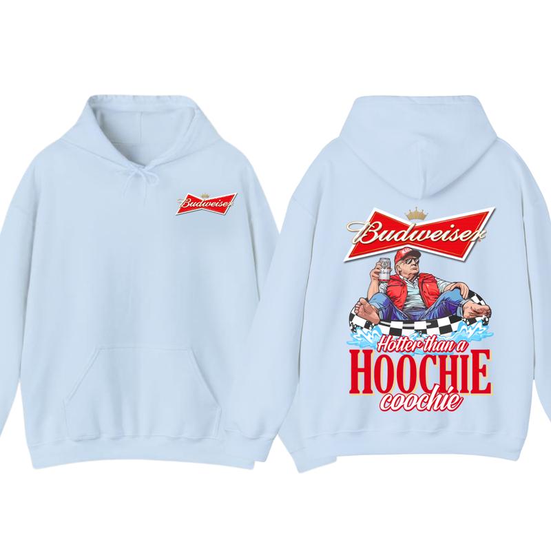 Budweiserr, Beer, Budweiser Hotter than a Hoochie Coochie Beer 2 Sides Hoodie, For Men, For Women T-Shirts,... (Image 7)
