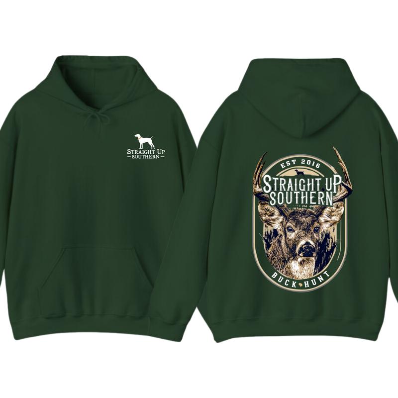 Straight Up Southern Buck Hunt Hoodie, Perfect for Every Outdoor Adventure Classic Cotton Classic Cotton... (Image 8)