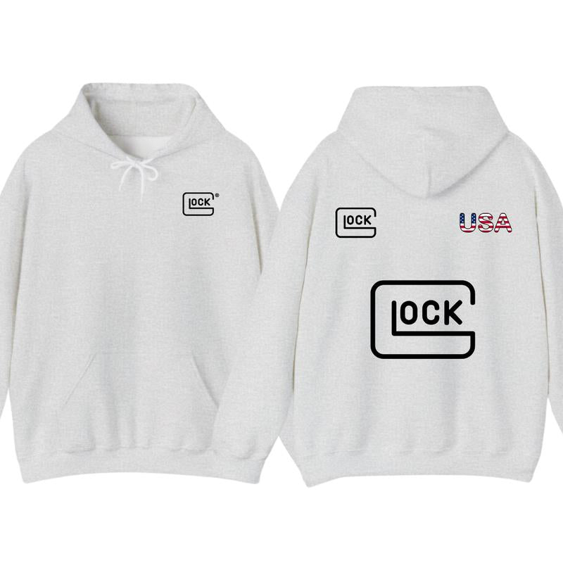 Glock Hoodie with USA Flag Design for Men, Classic Fit - Classic T-Shirts, Sweatshirt | PureTeeCo.com (Image 3)