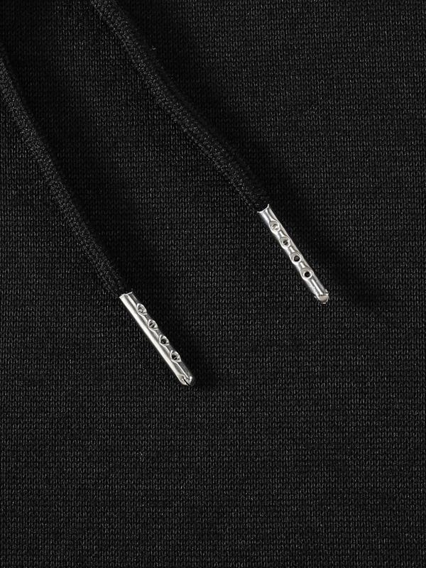 Men's Heart Print Drawstring Hoodie with Pocket, Casual Long Sleeve Sweatshirt for Men's Fall & Winter, Daily... (Image 9)
