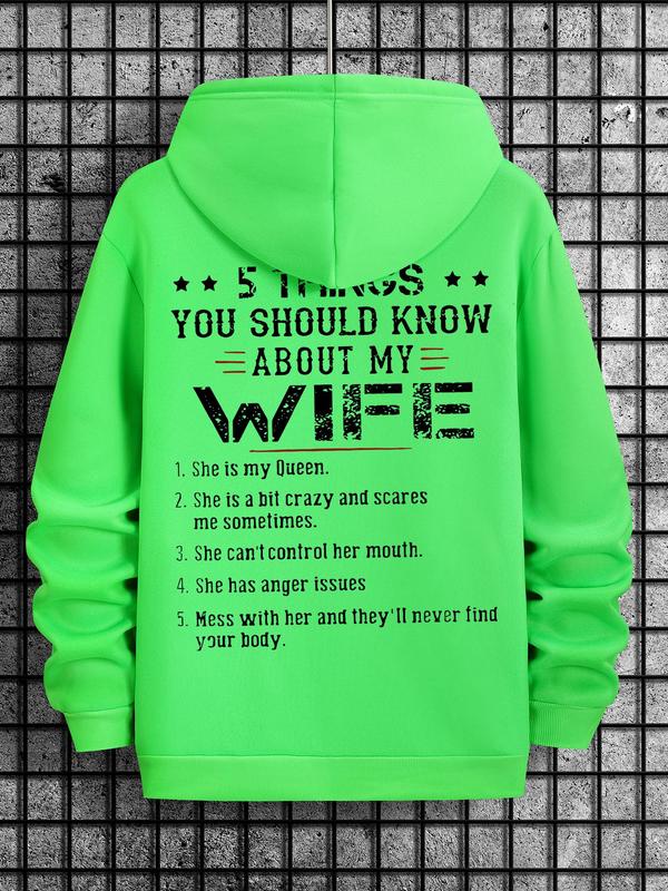 Letter Print Men's Essentials Hoodie with Drawstring Pockets, Casual Long Sleeve Sweatshirt, Drippy Outfit,... (Image 5)