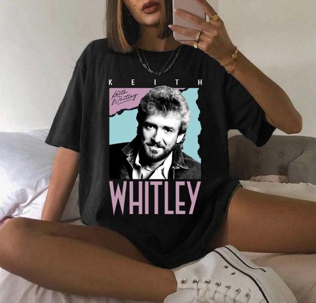 Vintage Keith Whitley Country Music 80s Retro Style T-Shirt Basic Graphic Hoodie, Sweatshirt | PureTeeCo.com (Image 2)