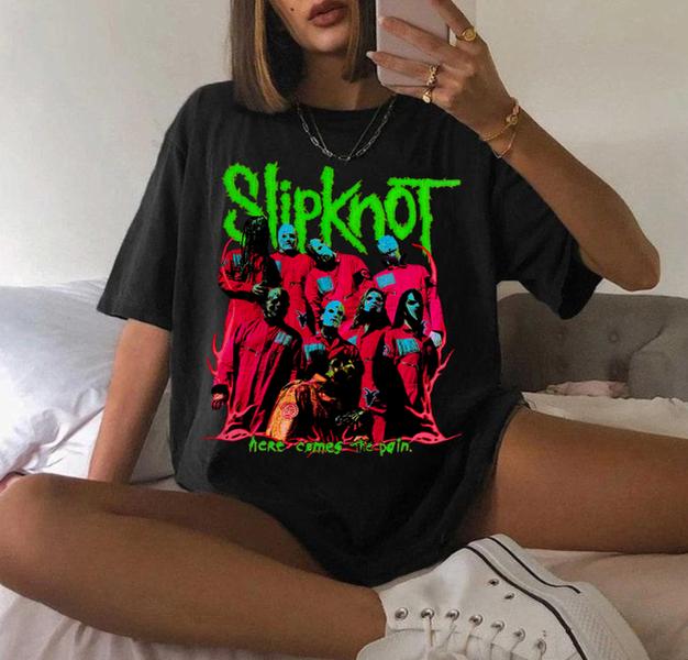 Slipknot Here Comes The Pain T-Shirt Metal band Gift For Fan, Hoodie, Sweatshirt | PureTeeCo.com (Image 1)