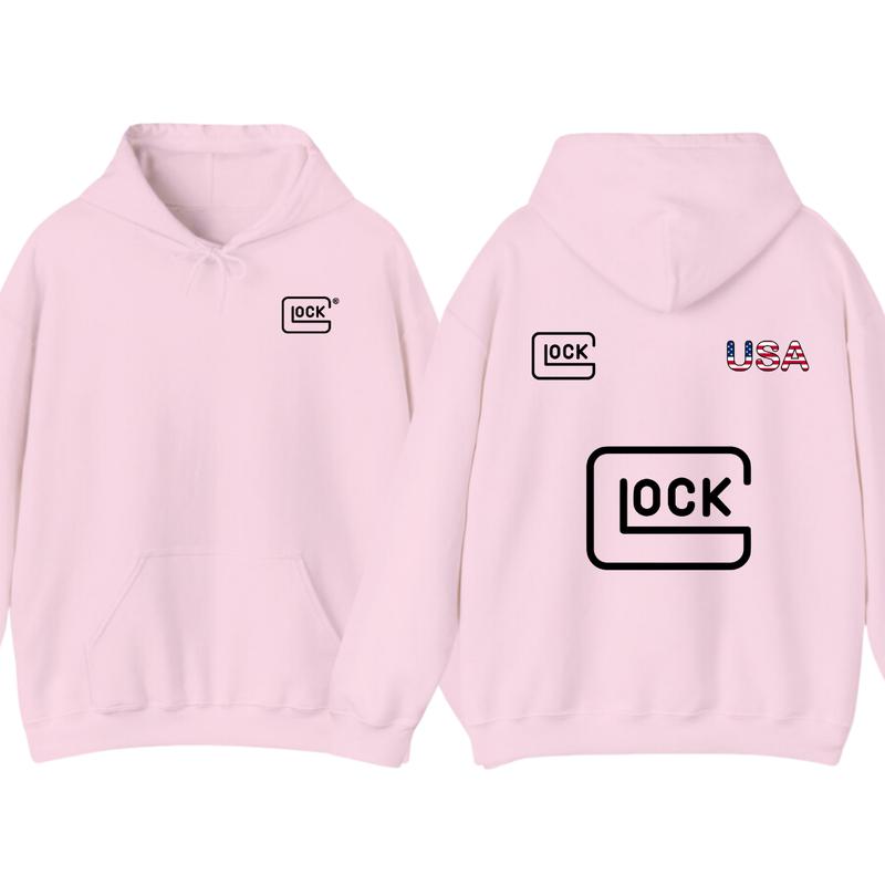 Glock Hoodie with USA Flag Design for Men, Classic Fit - Classic T-Shirts, Sweatshirt | PureTeeCo.com (Image 6)