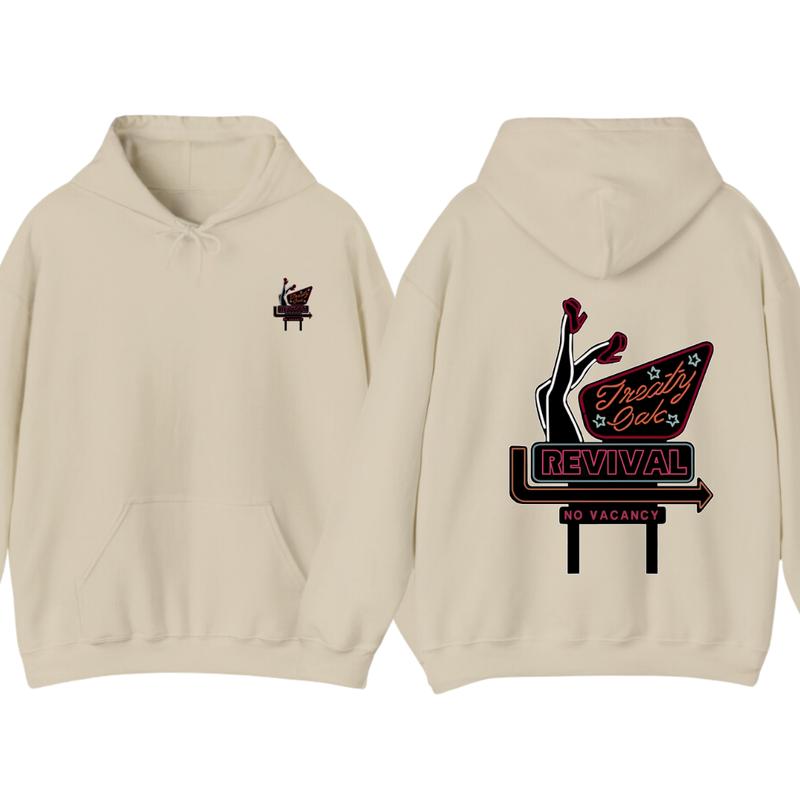 Treaty Oak Revival hoodie, Retro Neon Sign, Inspired Design With Bold Graphics Menswear Sweaters Tops Wetsuit... (Image 4)