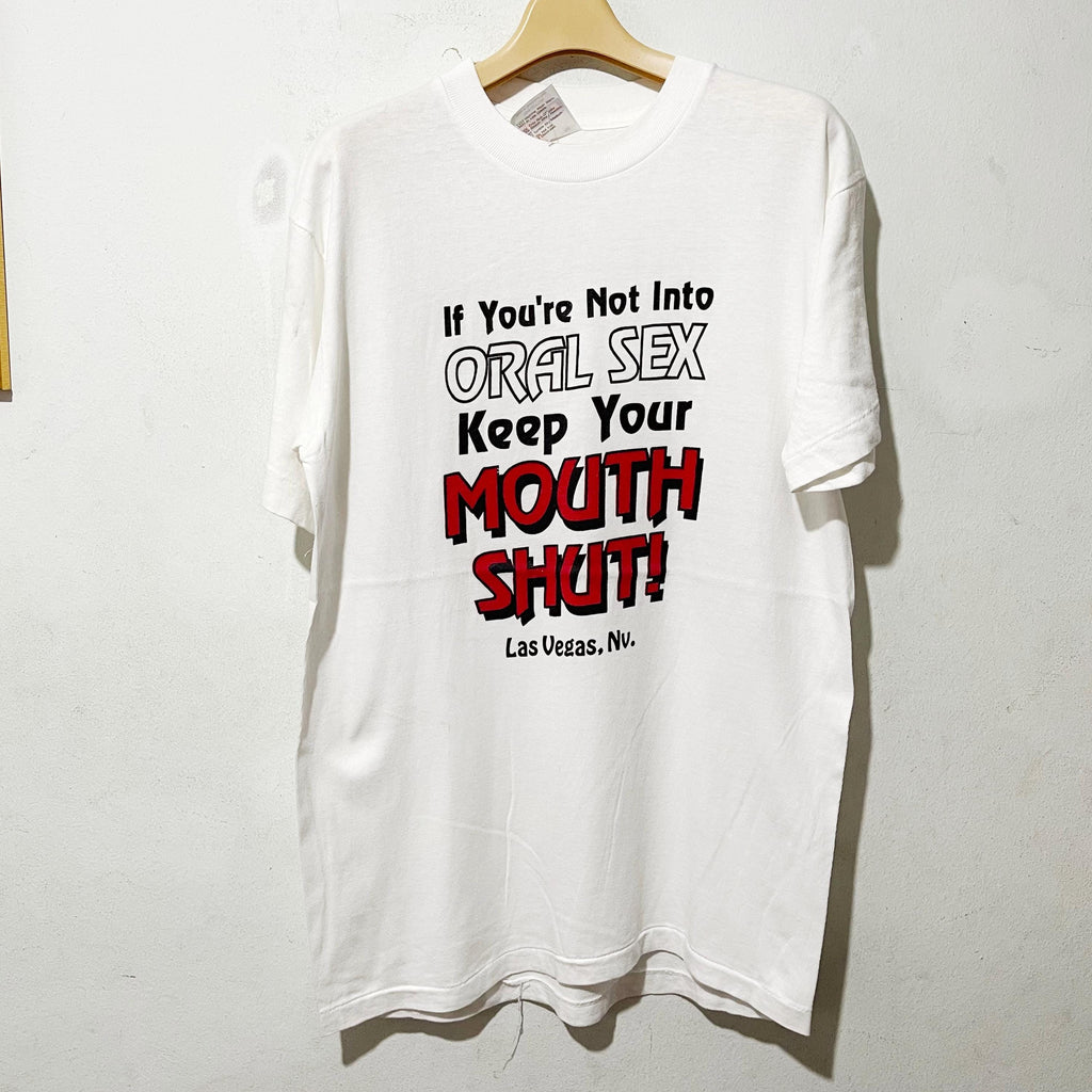 Vintage 90s Mouth Shut Size Unisex T-shirt, Sweatshirt, Hoodie (1)