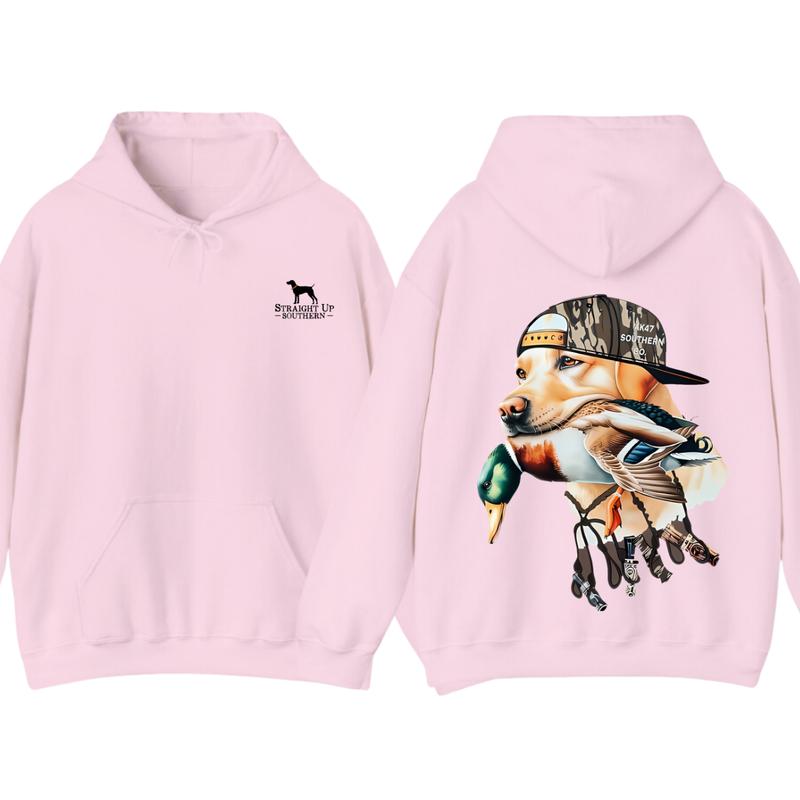 Bold Hunting Dog with Duck Graphic, Perfect for Outdoor Enthusiasts and Waterfowl Hunters, Unisex Hoodie... (Image 6)