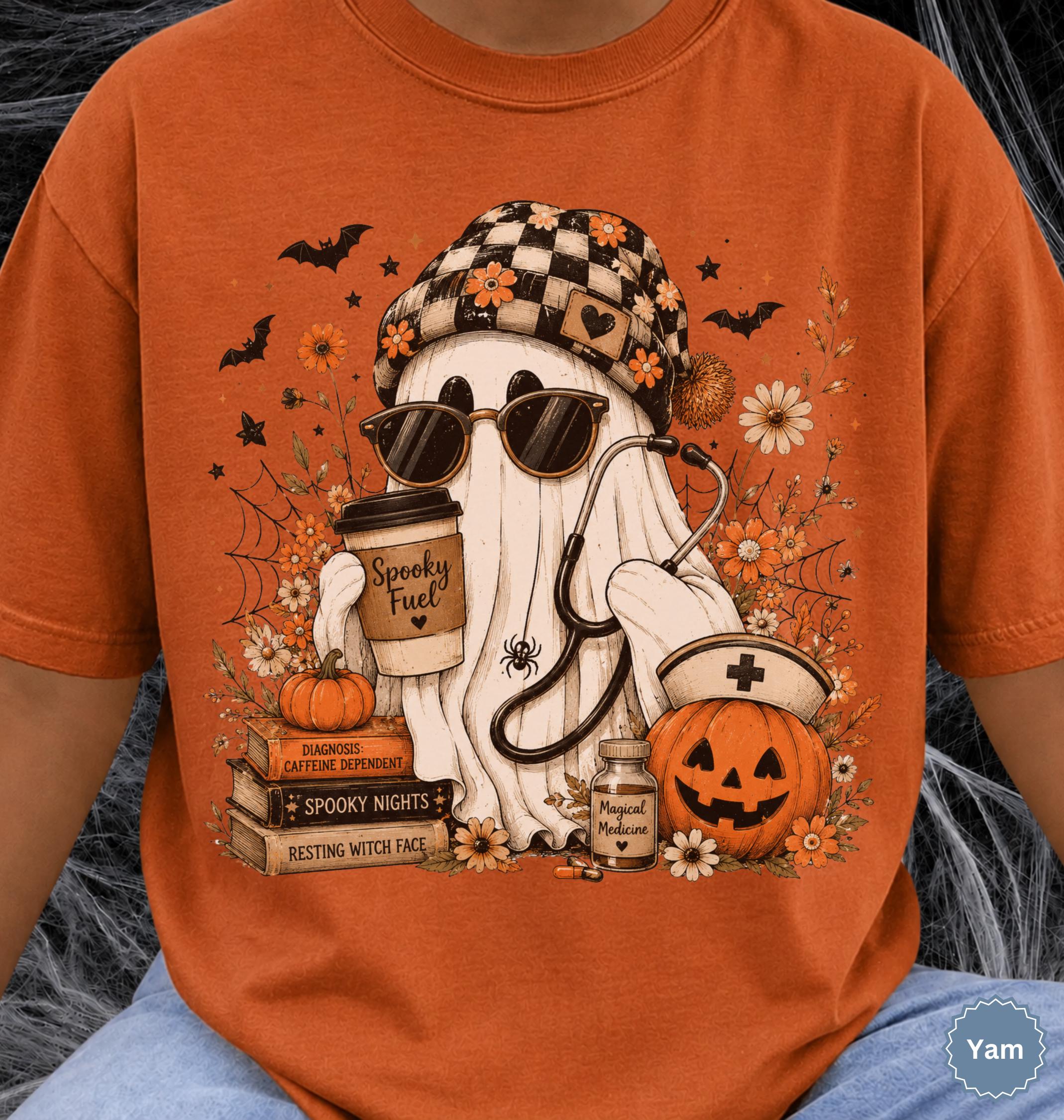 Halloween Nurse Nurse Halloween Nurse Ghos Spooky Season Rn Nurse Coffee Registered Nurse (4)