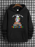 Men's Cartoon Print Drop Shoulder Hoodie, Fashion Drawstring Hooded Sweatshirt for Spring & Fall, Streetwear... (Image 1)