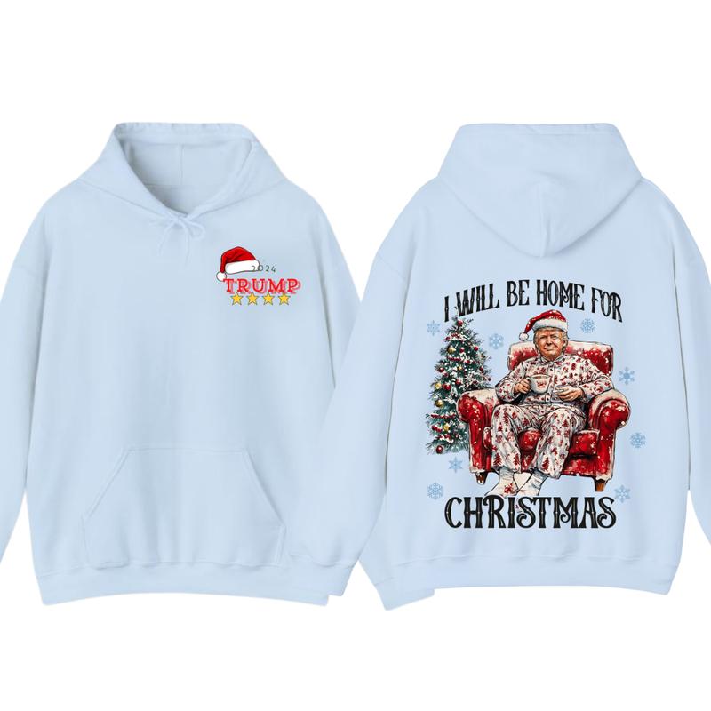 I will be home for christmas - Humorous Trummp Christmas T-Shirt, Hoodie, Believe in the magic Ã² America make... (Image 7)