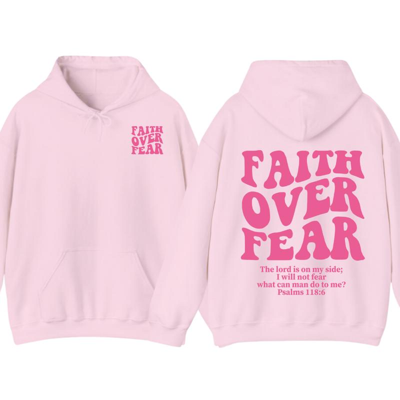 Faith Over Fear Christian Hoodie Bible Verse, Jesus Hoodie, Church hoodie, unisex T-Shirts, Sweatshirt (Image 1)