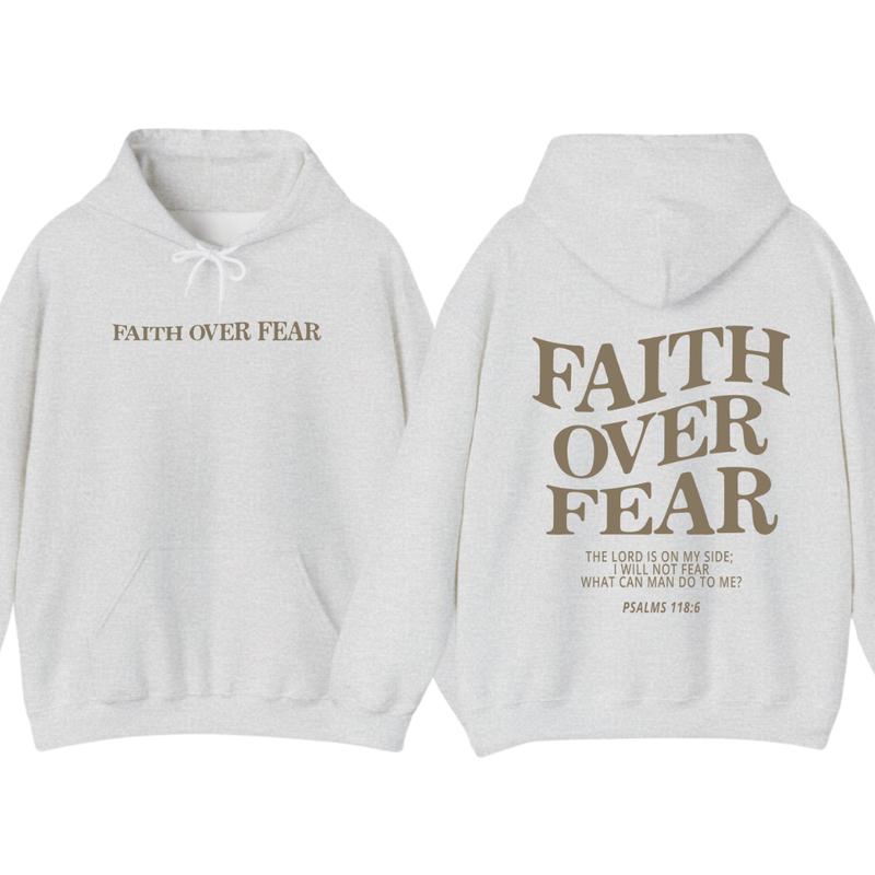 Faith over fear christian hoodie ,Christian Jesus trendy Verse and T-shirt Hoodie Sweatshirt | PureTeeCo.com (Image 3)