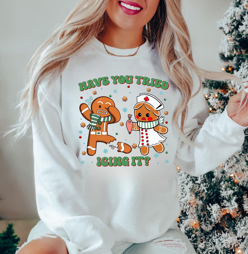 Nurse Christmas Tried Icing Gingerbread Nurse Nurse Holiday Tee Ems Christmas Tee (3)