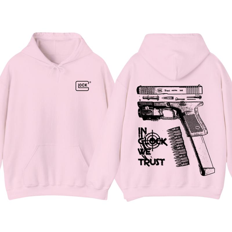In GLock We Trust Hoodie - Glock Hoodie - Full Color Double Sided - Men's & Women's Classic Fit Long Sleeve... (Image 6)