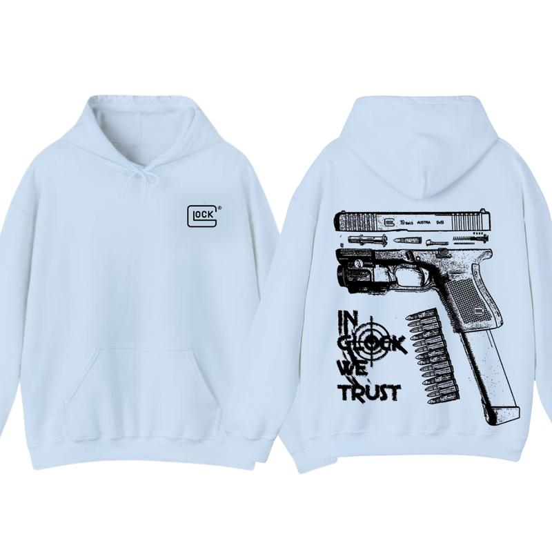 In GLock We Trust Hoodie - Glock Hoodie - Full Color Double Sided - Men's & Women's Classic Fit Long Sleeve... (Image 7)