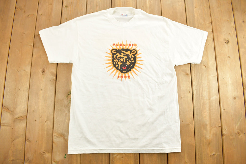 Vintage 1990s Publicis Indy Streetwear Retro 90s Tiger Unisex T-shirt, Sweatshirt, Hoodie (1)