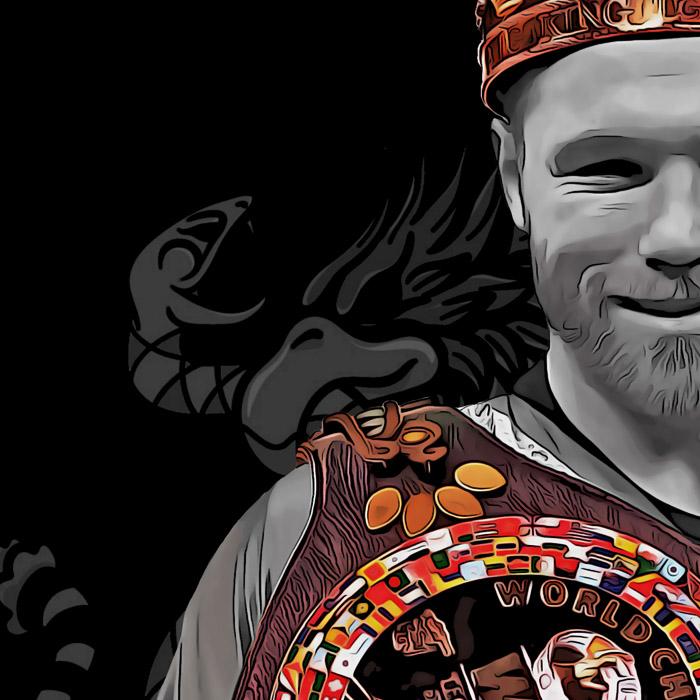 Canelo Alvarez Undisputed King Mexico Goat Saul Alvarez Boxing Vintage Style Graphic Design T-Shirt Cotton... (Image 4)