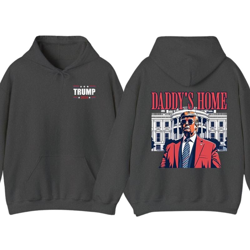 Daddy's Home Trummp Pink 2024 Maga 2024 Trummp Return 45 47 Tshirt - Sweatshirt (Image 7)