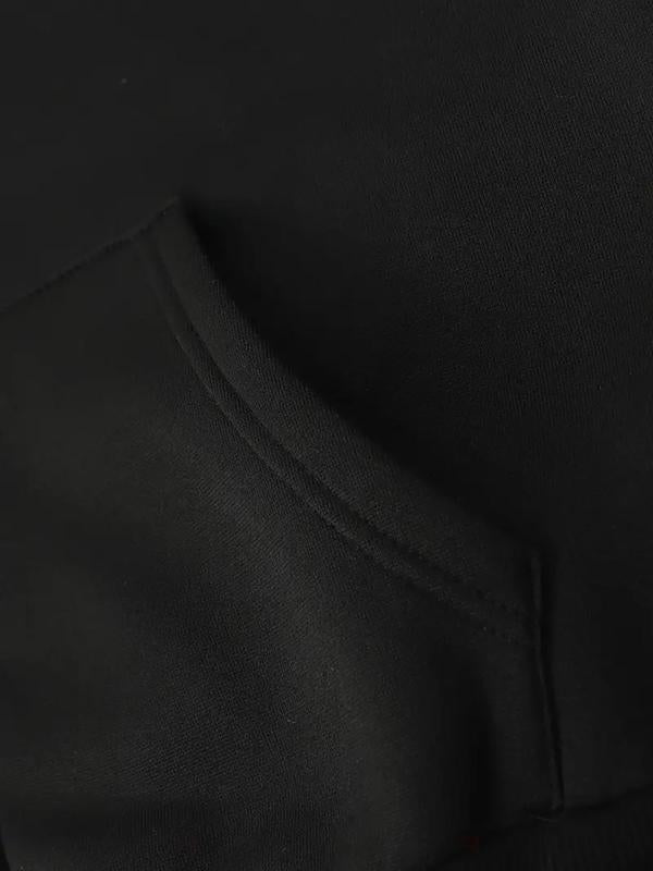 Men's Graphic Drop Shoulder Hoodie, Fashion Drawstring Pocket Sweatshirt, Regular Fit Men's Clothing for Daily... (Image 4)