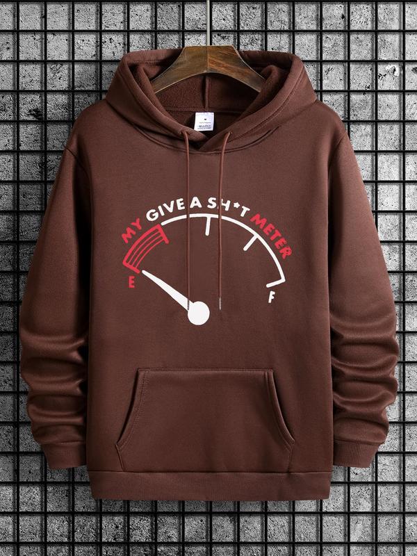 Men's Letter Graphic Print Drop Shoulder Hoodie, Casual Drawstring Pocket Sweatshirt, Daily Outdoor Men's... (Image 3)