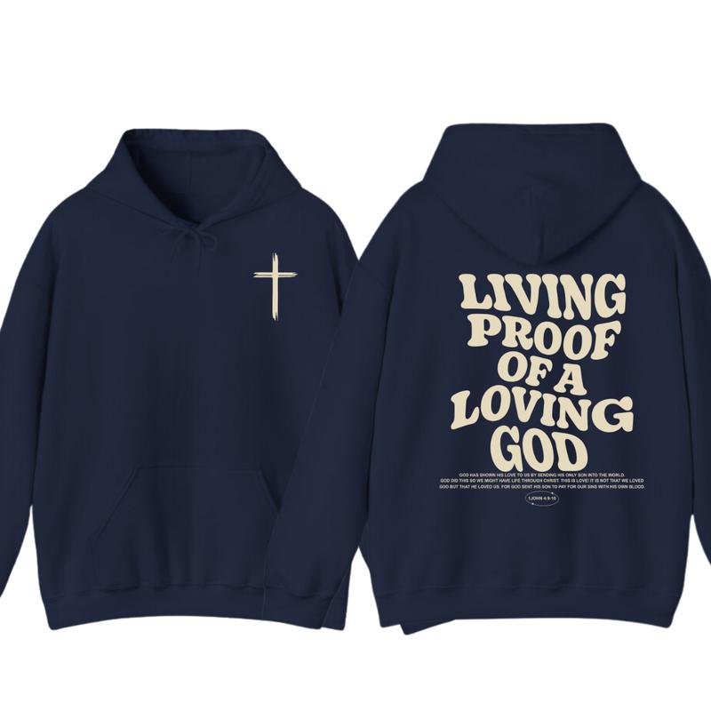 Living Proof of a Loving God Faith and Love Hoodie, Church Hoodie T-Shirts, Sweatshirt | PureTeeCo.com (Image 9)