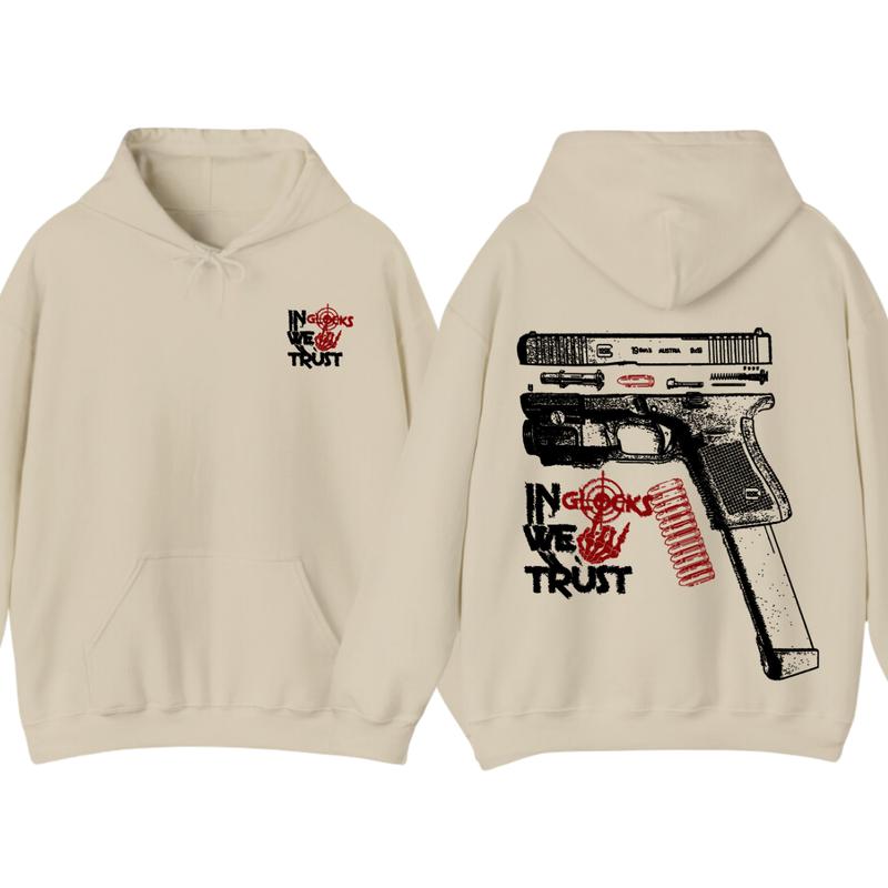In Glock We Trust Bone Hand Halloween 2 Side Hoodie,Glock Halloween Hoodie,Bone Hand Halloween Glock Shirt, For... (Image 5)