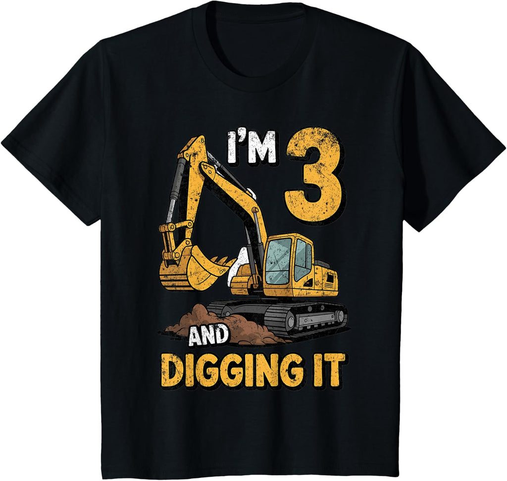 I'M Digging Construction Toddler Birthday Unisex T-shirt, Sweatshirt, Hoodie (1)