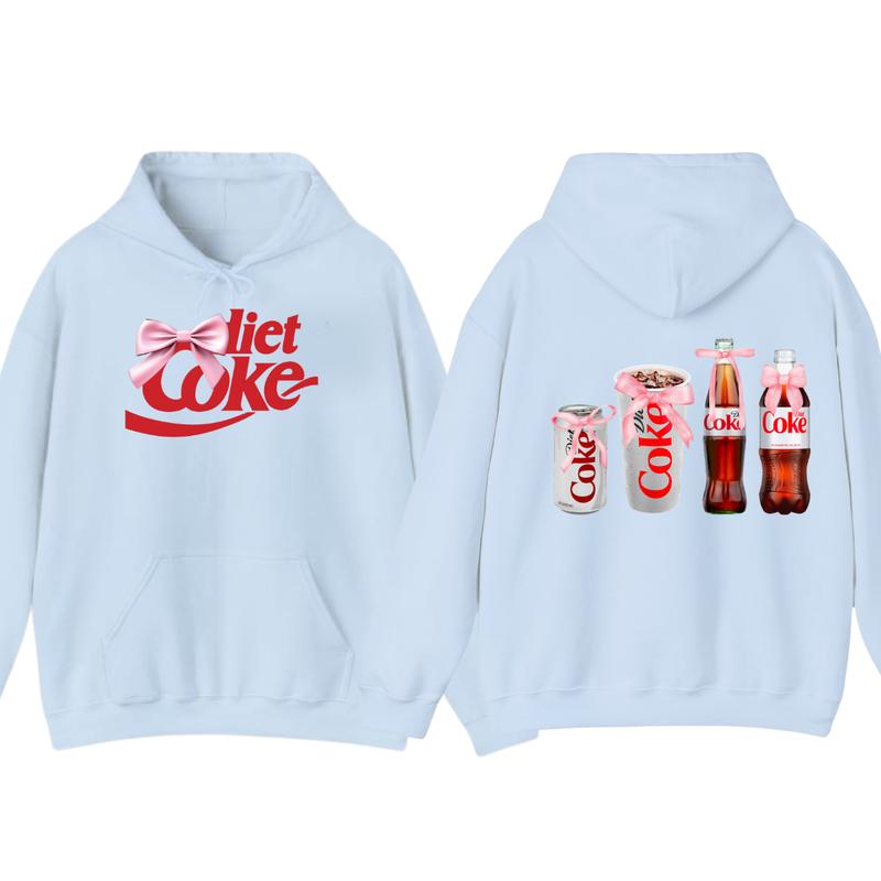 Diet Coke Coquette Hoodie T-shirt - Versatile Unisex  - Styles For Every Occasion (Image 7)